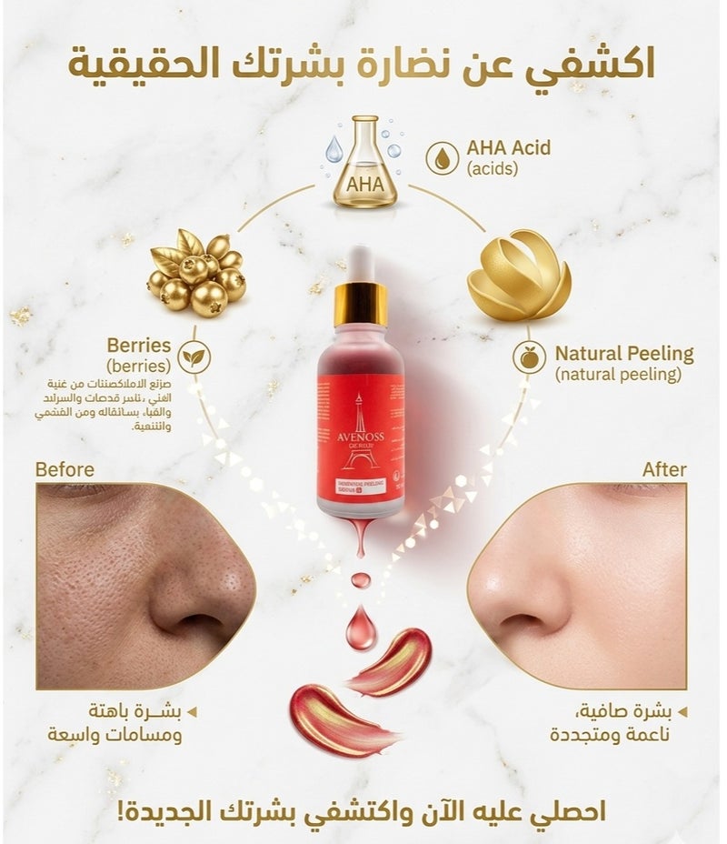 Avenoss Dermo – Renewing Peeling Serum (Red Formula) 30ml - Image 3