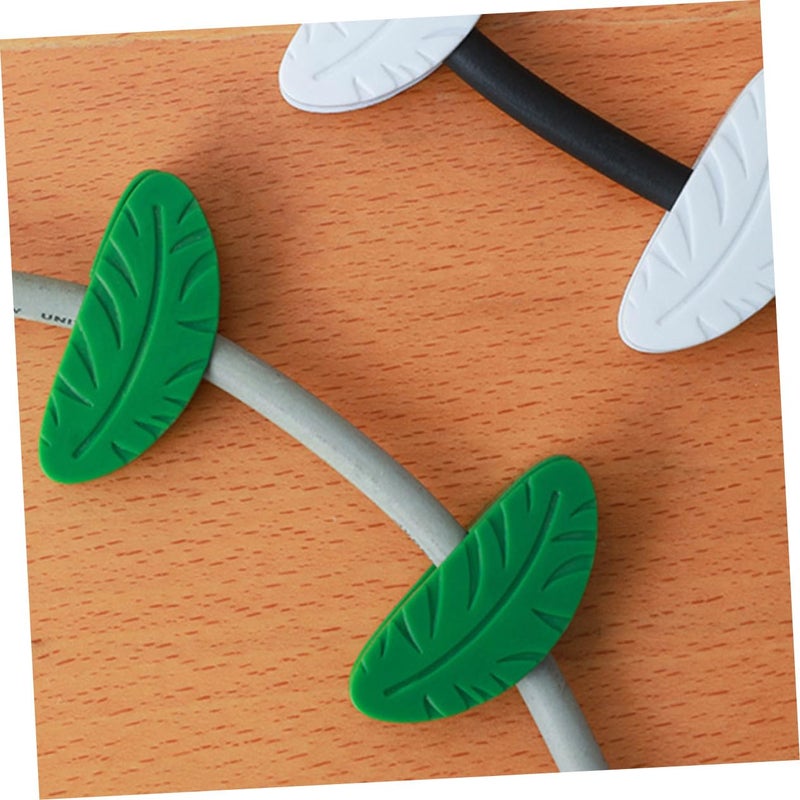 8 Pcs Green Leaf Shaped Wall Vines Clips Durable Plant Traction Hooks For Indoor Outdoor Use - Image 4