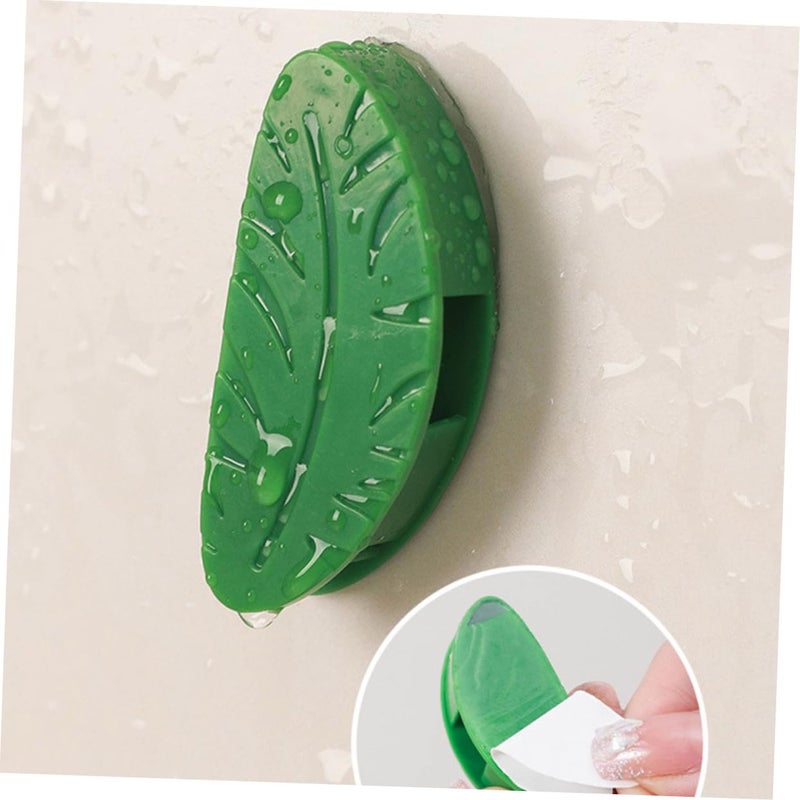 8 Pcs Green Leaf Shaped Wall Vines Clips Durable Plant Traction Hooks For Indoor Outdoor Use - Image 5