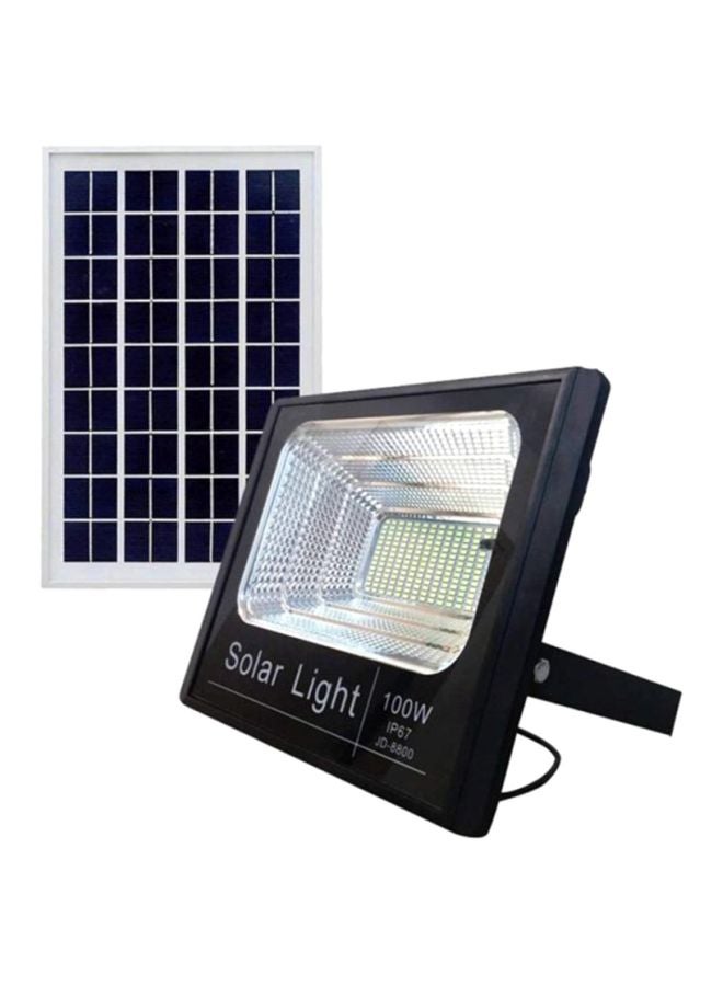 مصباح إضاءة مركز مزود بإضاءة LED ويعمل بالطاقة الشمسية بقدرة 100 وات أسود 350 x 235 x 25 mm - Image 1