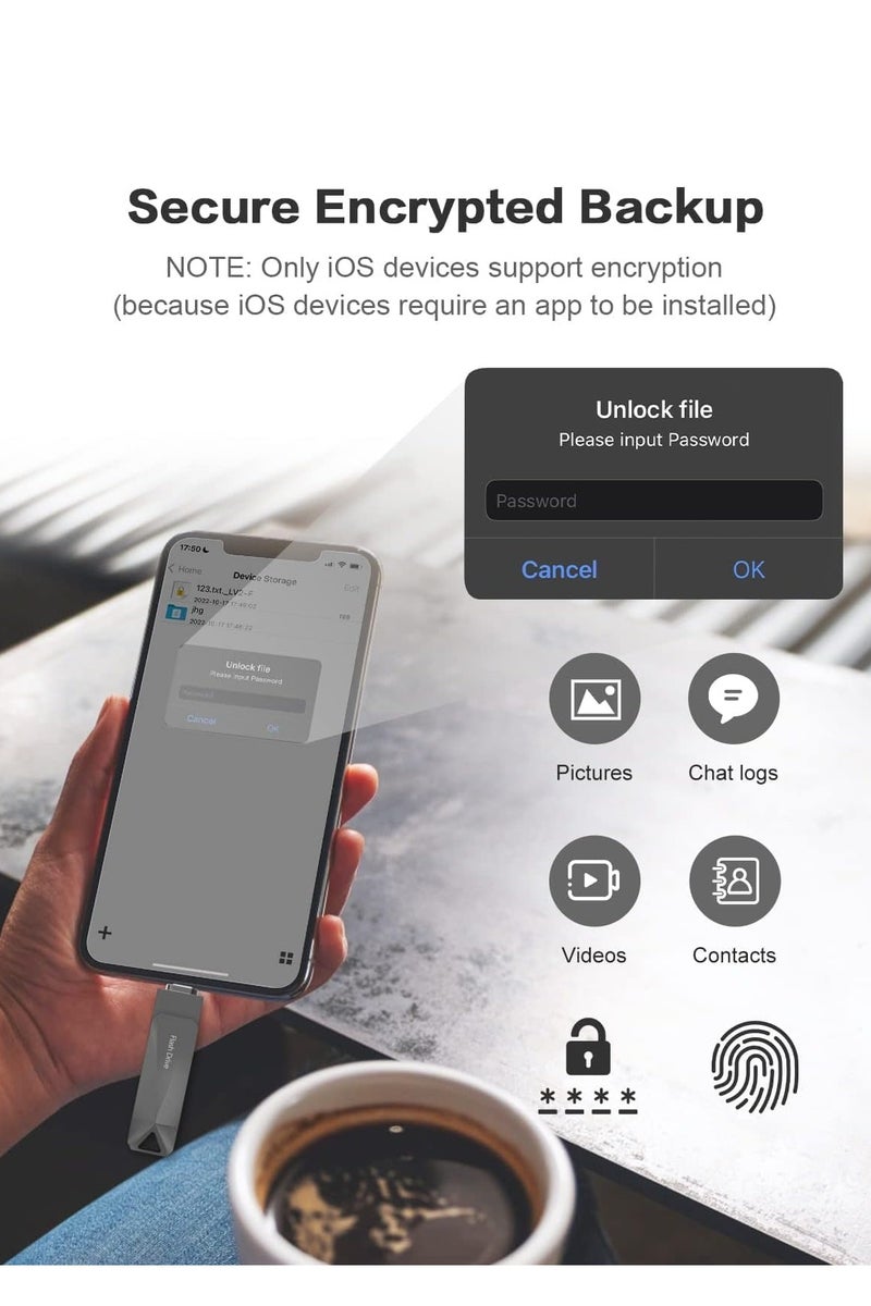 DMG TECH 1TB 4-in-1 Flash Drive - Photo Storage for iPhone/Android - Premium Dual Drive for Laptops & Tablets - Image 3