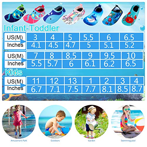 Bigib Toddler Kids Swim Water Shoes Quick Dry Non-Slip Water Skin Barefoot Sports Shoes Aqua Socks for Boys Girls Toddler, Unicorn, 6 Toddler - Image 2