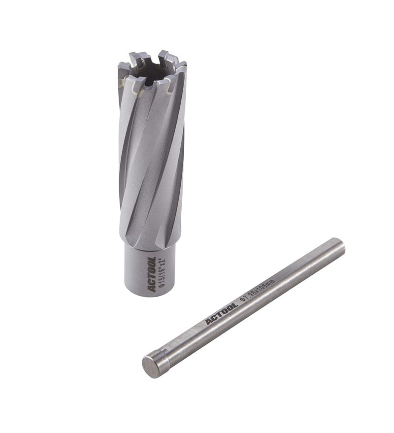 ACTOOL 15/16'' Diameter x 2'' Depth of Cut Carbide Tipped TCT ANNULAR Cutter with 3/4'' Weldon Shank - Image 5