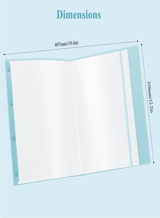 ام اند جي مجلد M&G بحجم A3 ذو 30 جيبًا مع أكمام بلاستيكية (أزرق)، كتاب عرض تقديمي، حافظة أعمال فنية متينة مقاس 19.6 × 12.2 بوصة مع واقيات شفافة للأوراق الفنية، منظم مستندات - Image 2