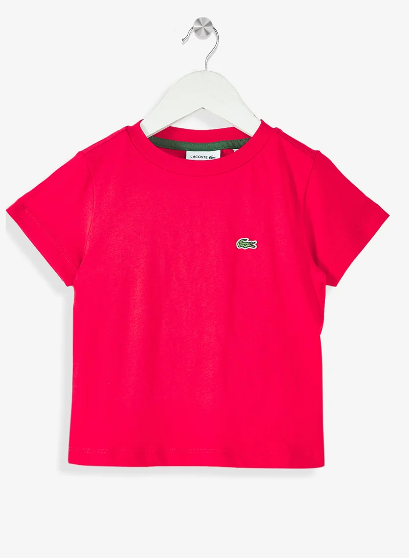 LACOSTE Kids Logo Crew Neck T-Shirt