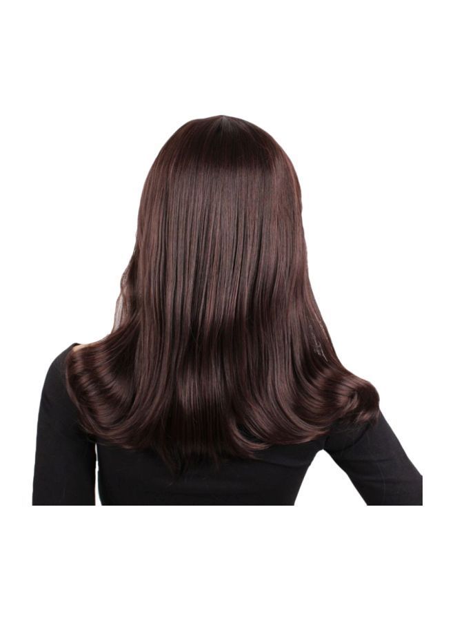 NIBEMINENT Synthetic Curly Long Hair Wig Black/Brown - Image 1