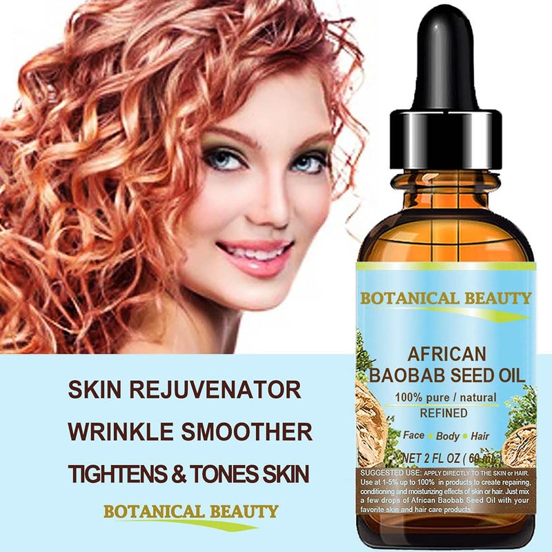 Botanical Beauty BAOBAB SEED OIL 100 Pure Natural Refined ColdPressed Carrier Oil 1 Fl oz 30 ml For Face Skin Body Hair Lip Nails Rich in Vitamin C - Image 4