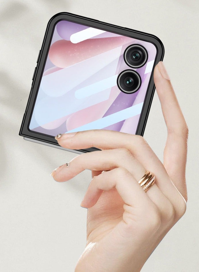 general Honor Magic V Flip 2 Case Built-in Magnetic Ring for Mag-Safe, Slim Protective Cover with Screen Protector Front Case for Honor Magic V Flip 2 - Image 3