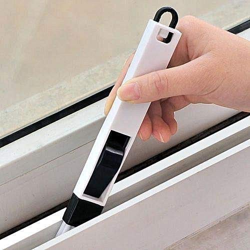 Lexazo 2 in 1 MultiFunction PP Plastic Window Slot Screen Keyboard Drawer Wardrobe Corner Gap Dust Removal Cleaning Brush with Dustpan - Image 3