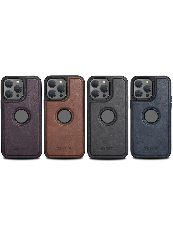 Suteni Case For iPhone 13 Pro G1 Magsafe Leather Back Phone Case - Image 5