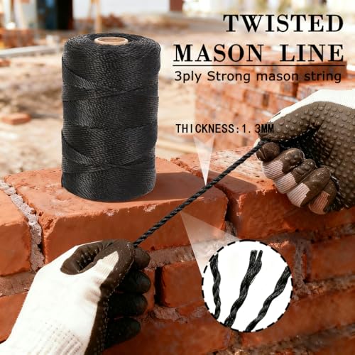 ANMOFLY UV Resistant Black Nylon Mason Line String 1000ft #18 Heavy Duty Layout Twine for Gardening Tomato Plants DIY Projects and Strong Polyester Thread - Image 3