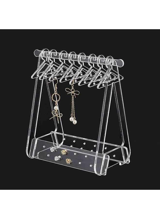 Zaboon Stand Necklace Holder, Acrylic Jewelry Display Holder, Necklace and Bracelet Hanging Organizer for Earrings Necklaces Bracelets Watches and Rings - Image 1