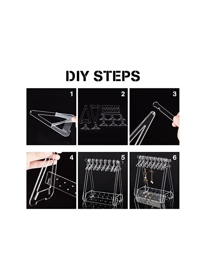 Zaboon Stand Necklace Holder, Acrylic Jewelry Display Holder, Necklace and Bracelet Hanging Organizer for Earrings Necklaces Bracelets Watches and Rings - Image 2