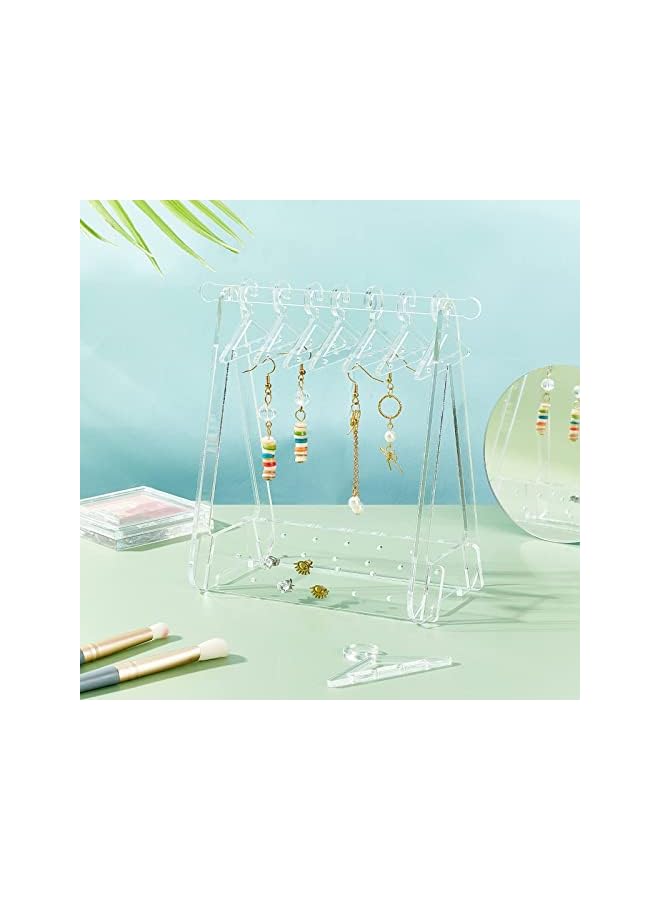Zaboon Stand Necklace Holder, Acrylic Jewelry Display Holder, Necklace and Bracelet Hanging Organizer for Earrings Necklaces Bracelets Watches and Rings - Image 3