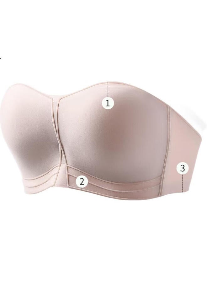 GUJIN Women'S Seamless Wireless Invisible Evening Dress Bra With Removable Shoulder Straps And Chest Pad - Image 2