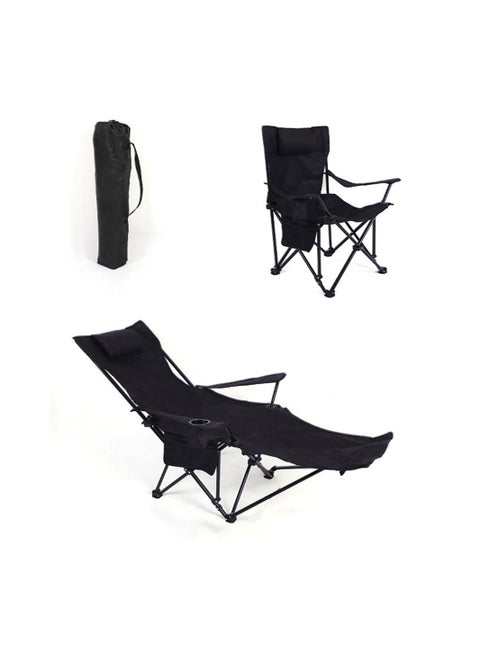 Portable Outdoor Camping Chair Beach Armchair Sitting and Lying Dual-Purpose Beach Folding Chair