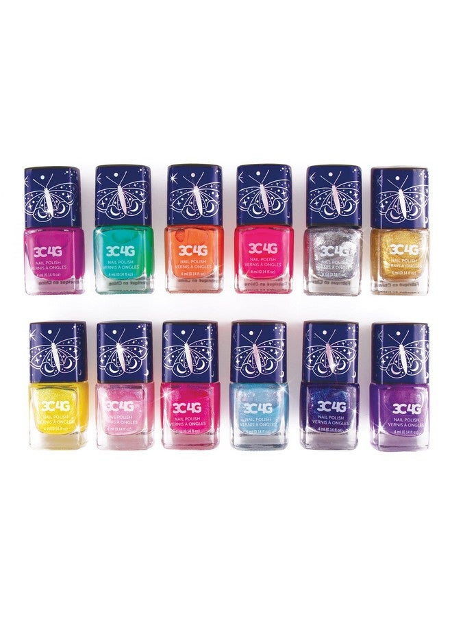3C4G Celestial 12-Pack Nail Polish Tower for Girls & Teens - 12 Vibrant, Non-Toxic Colors - Safe & Fun Nail Polish Set for Kids Ages 8+ Perfect for Birthdays, Parties, & DIY Manicures Make It Real - Image 1