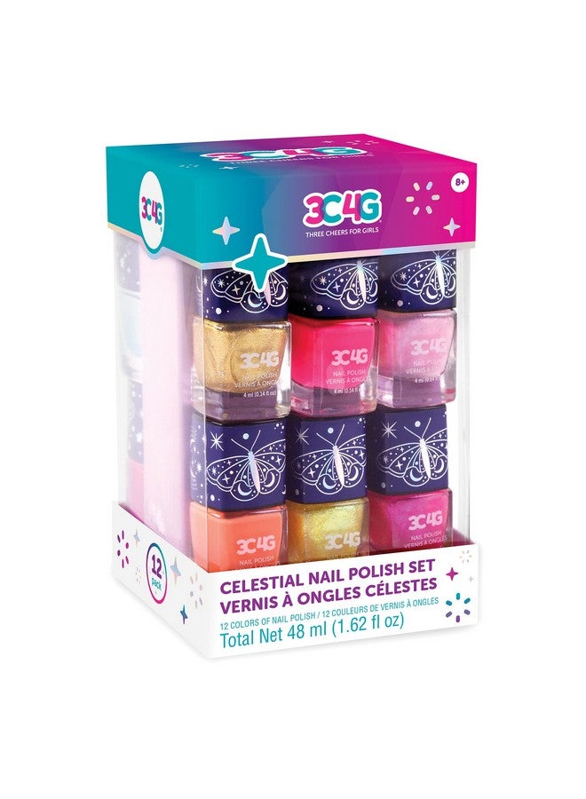 3C4G Celestial 12-Pack Nail Polish Tower for Girls & Teens - 12 Vibrant, Non-Toxic Colors - Safe & Fun Nail Polish Set for Kids Ages 8+ Perfect for Birthdays, Parties, & DIY Manicures Make It Real - Image 2