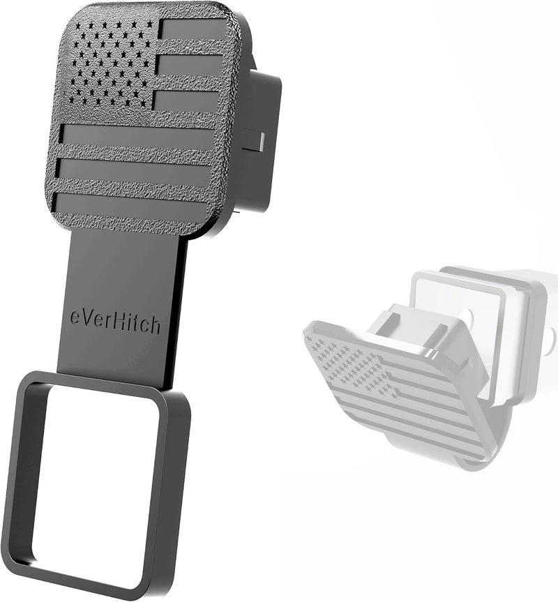 eVerHITCH USA Black Flag Hitch Cover Plug for 2" Receivers - Image 1