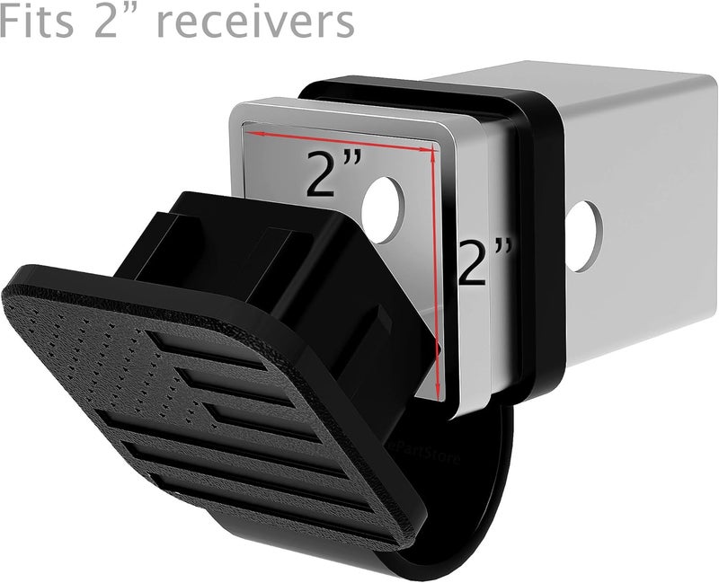 eVerHITCH USA Black Flag Hitch Cover Plug for 2" Receivers - Image 4