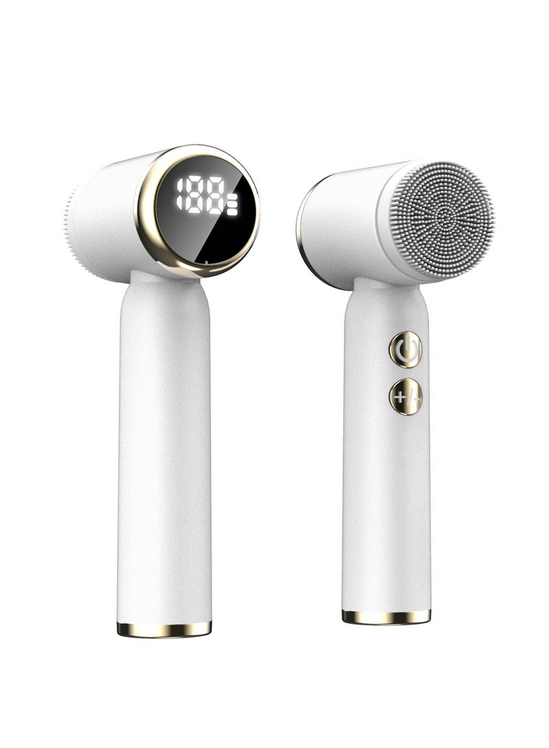 general machine Ultra&sonic Facial Cleansing Brush Waterproof Face Cleaner Blackhead Removal Acne Pore Clean Face Wash Beauty And Personal Care(White ) - Image 1