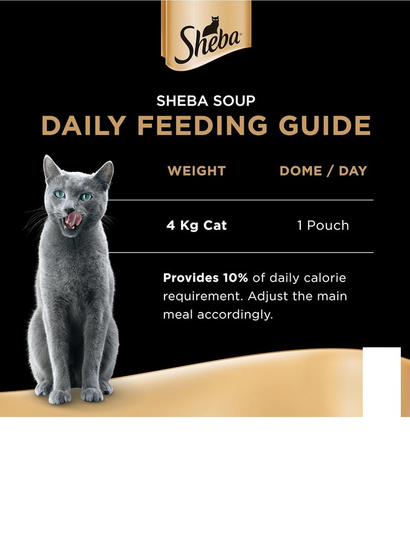 Sheba Cat Food, Chicken Soup for Cats, Pack of 4 x 40 Cat Treats - Image 3