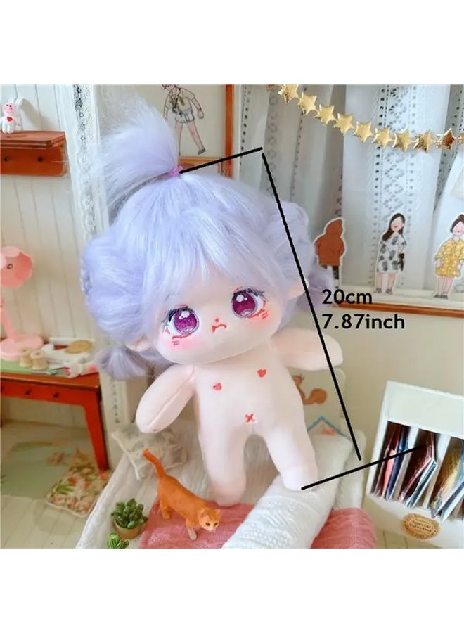 Bone Doll Without Clothes 7 87inch Light Purple Hair Stuffed Animal DIY Makeup Clothing Ideal Birthday Gift - Image 3