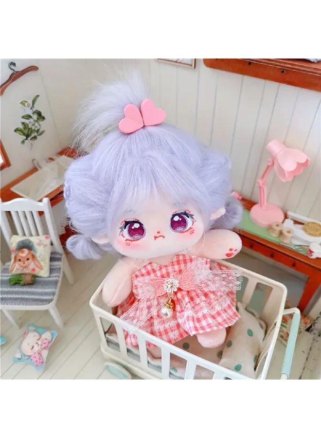 Bone Doll Without Clothes 7 87inch Light Purple Hair Stuffed Animal DIY Makeup Clothing Ideal Birthday Gift - Image 5