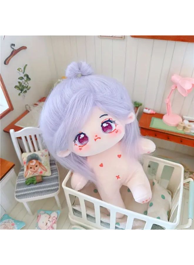 Bone Doll Without Clothes 7 87inch Light Purple Hair Stuffed Animal DIY Makeup Clothing Ideal Birthday Gift - Image 2