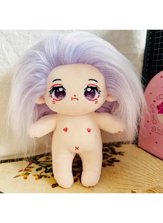 Bone Doll Without Clothes 7 87inch Light Purple Hair Stuffed Animal DIY Makeup Clothing Ideal Birthday Gift - Image 1