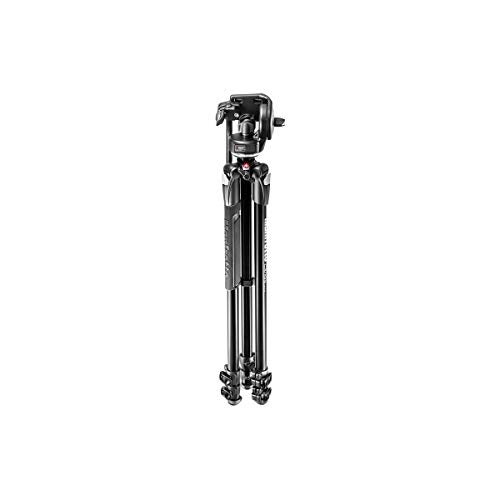 Manfrotto 290 Xtra Aluminum 3-Section Tripod Kit with Fluid Video Head (MK290XTA3-2WUS) Black - Image 3