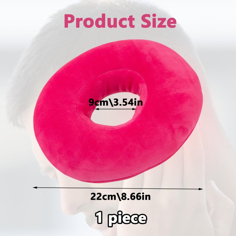 JDVBDNK Piercing Pillow for Side Sleepers, Soft and Comfortable Donut Pillow, Ear Pillows with Holes for Ear Pain, Piercing, Pain Relief Sleeping, Pressure Sore, Ear Pressure Relief (Pink) - Image 2