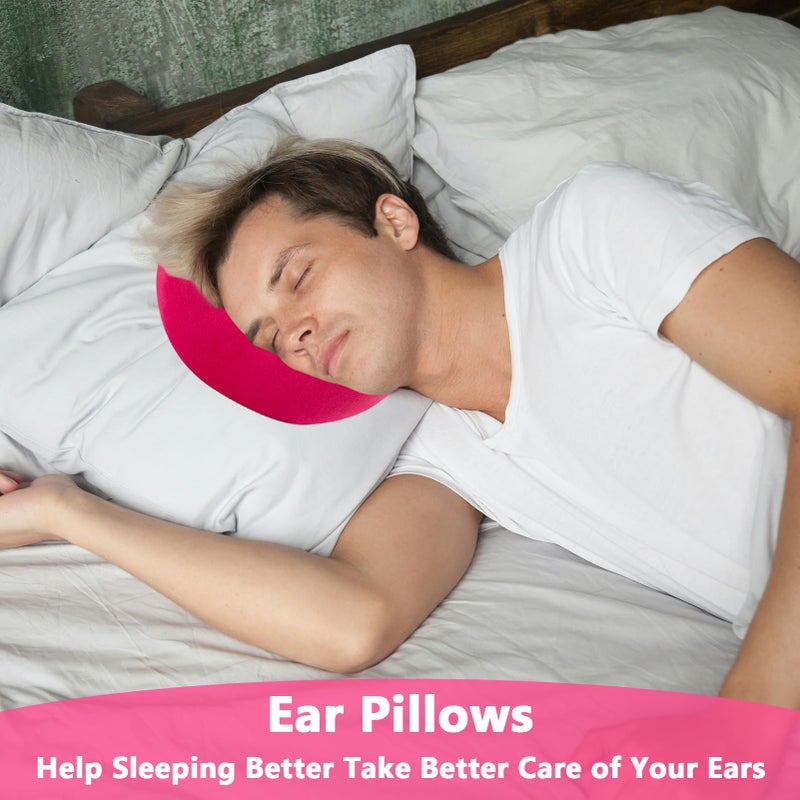 JDVBDNK Piercing Pillow for Side Sleepers, Soft and Comfortable Donut Pillow, Ear Pillows with Holes for Ear Pain, Piercing, Pain Relief Sleeping, Pressure Sore, Ear Pressure Relief (Pink) - Image 4