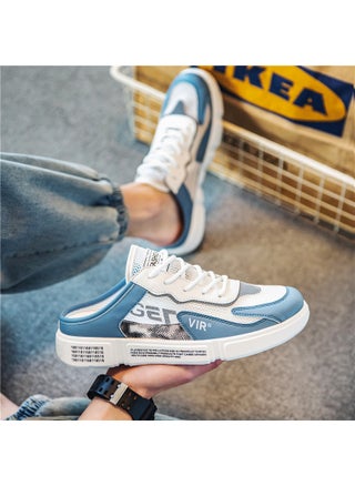 Mens Casual Sports Half Slippers No Heel For Office Summer Outerwear Rubber Sole Comfortable Breathable Slip-On Slippers Blue - pzsku/Z2D330682E4D0FD0721B2Z/45/1746232525/ef725d81-01fd-40c0-b56c-a608a29dc8a6