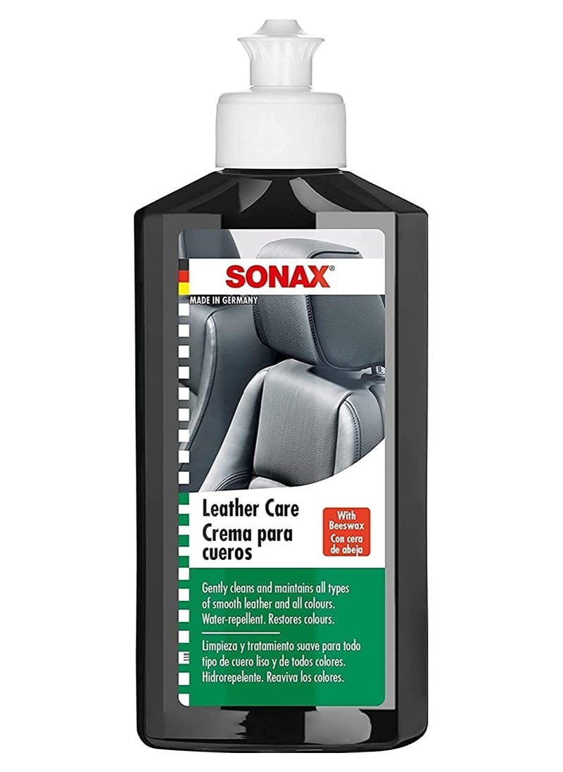 SONAX Leather Care (250 ml) - Gently cleans and maintains all types of smooth leather and all colours. Water-repellent. Restores colours  - Image 1