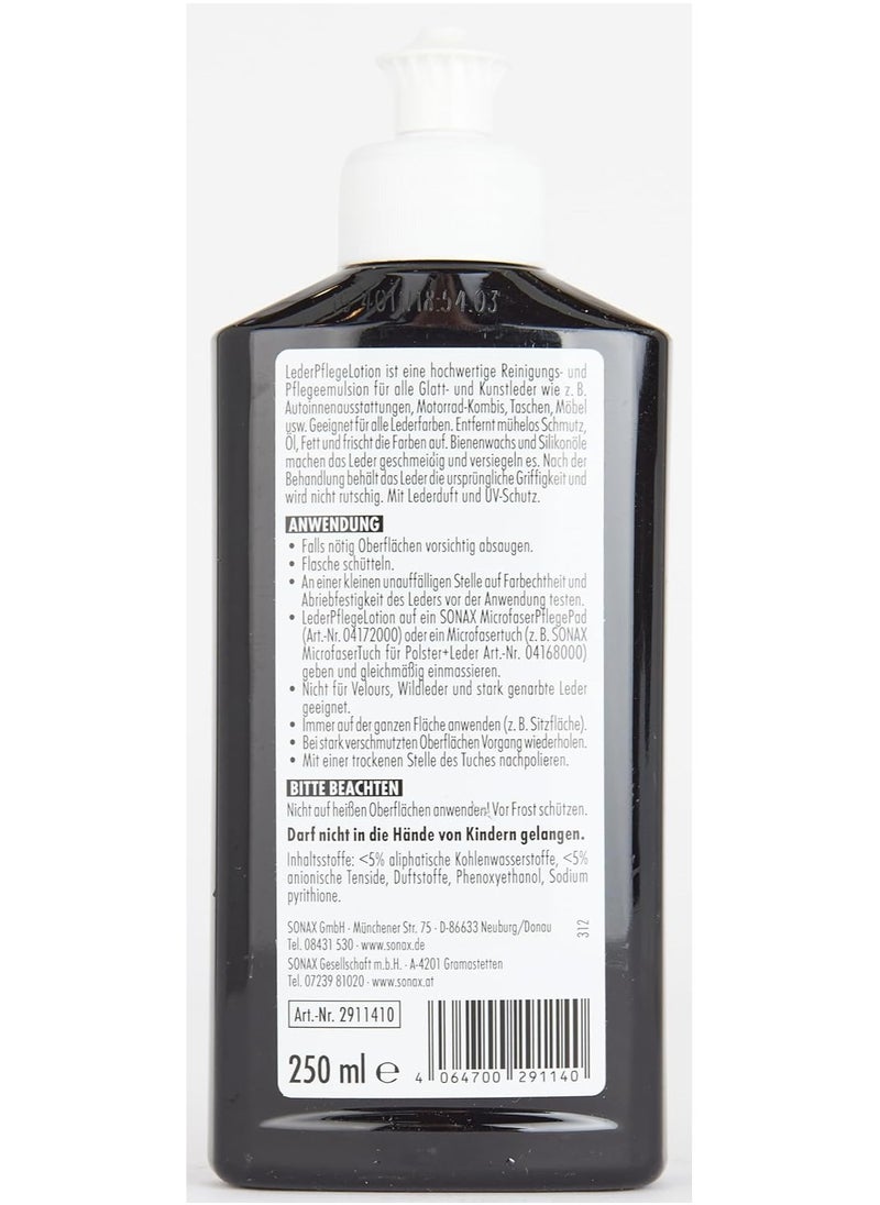 SONAX Leather Care (250 ml) - Gently cleans and maintains all types of smooth leather and all colours. Water-repellent. Restores colours  - Image 2