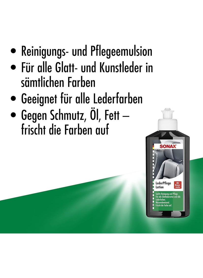 SONAX Leather Care (250 ml) - Gently cleans and maintains all types of smooth leather and all colours. Water-repellent. Restores colours  - Image 3