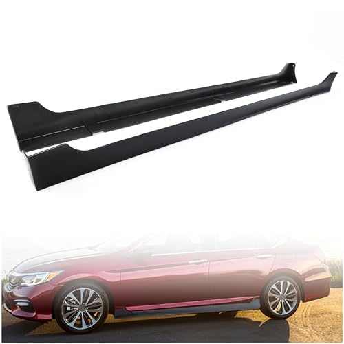 HECASA Side Skirts Rocker Panels Guard Compatible with 20132017 Honda Accord 4 Door Sedan Spoiler Extension Replacement Splitter Body Kit Pair Black