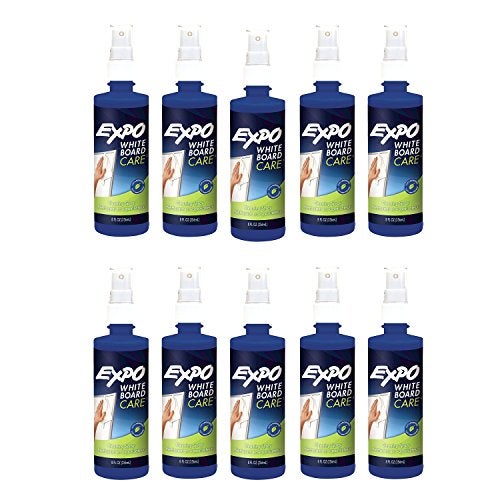 Expo 81803 Liquid Cleaner, White Board Care, 8 Once Capacity, Pack of 10, Removes Ghosting, Stubborn Marks, Shadowing, Grease and Dirt from Whiteboards, Blue Color - Image 3