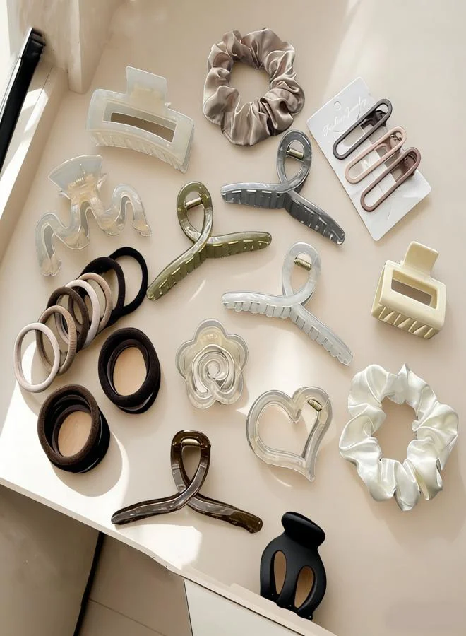 Take Two  Set of 65 - Hair Ties and Claws for Women | Best Price UAE