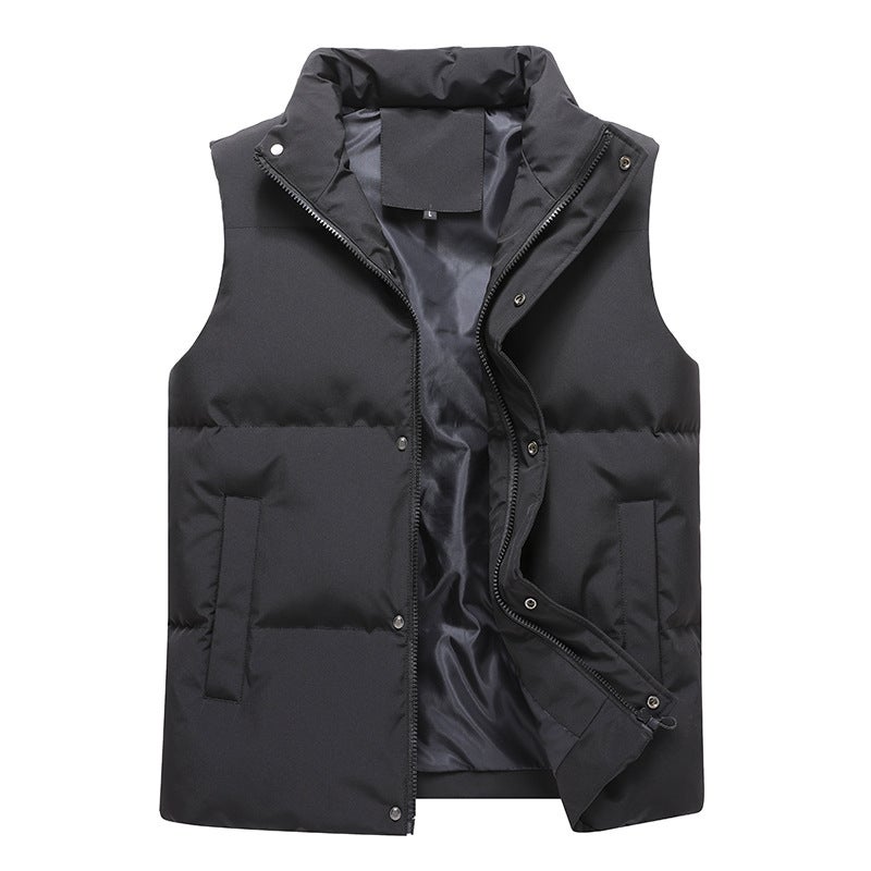 Men'S Vest Down Cotton Fashionable Waistcoat Wide Shoulder Width Couple Thickened Outer Wearing Vest Women'S Warm Fashionable Cotton Vest - Image 3