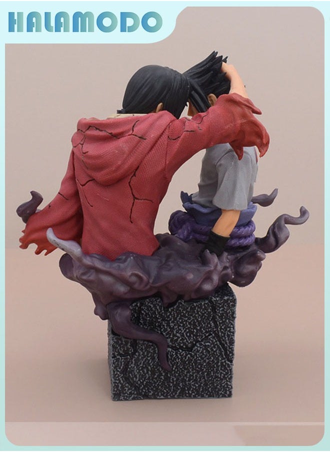 HALAMODO Naruto Uchiha Sasuke and Itachi's Reconciliation Bust, 17.5 cm Anime Figure Model Decoration Gift  - Image 5