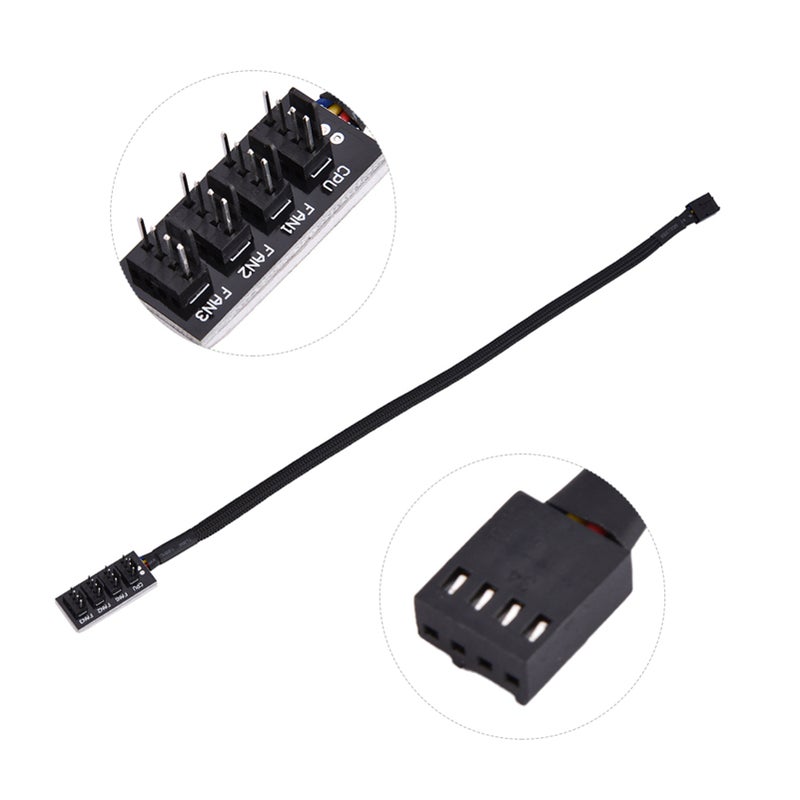 4-Pin Computer CPU/Case Fan Power Multi Splitter Connector Cable Adapter - Image 4