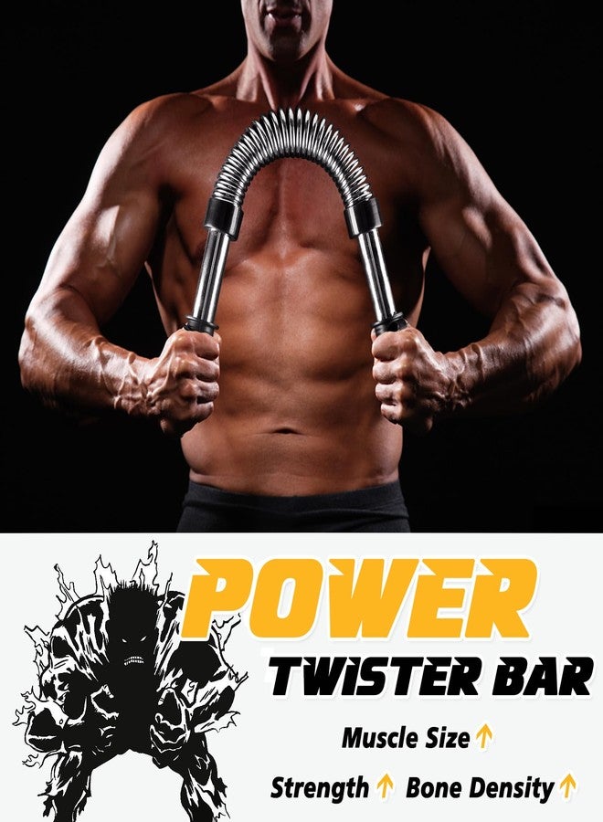 INNOLIFE Power Twister Bar, Upper Body Exercise Equipment for Chest Workout, Shoulder, Forearm, Bicep and Arm Strengthening Workout Equipment (132LB (60KG)) - Image 2