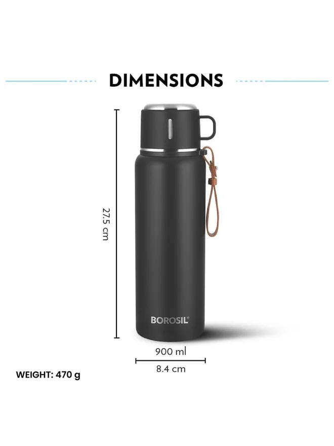 BOROSIL Vacuum Cruise Bottle Green 900ml