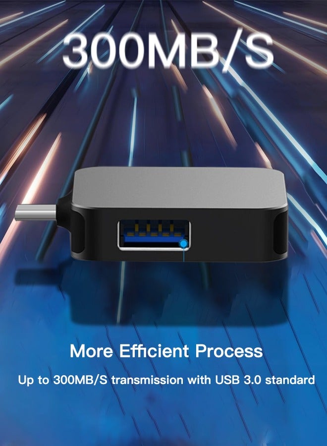 Hot Cats SD Card Reader USB 3.0 USB C OTG Triple Slot for UHS-I Micro SD SD SDXC SDHC Micro SDXC Micro SDHC MMC, Compatible for Computer and Mobile Phone, Mini Portable Card Reader, Black  - Image 2
