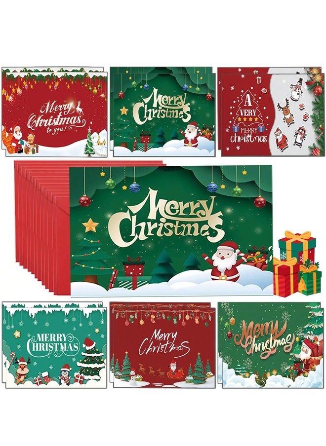 Christmas Cards 24 Gold And Glitter Christmas Cards With Envelopes Assorted Holiday Cards