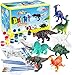 BAODLON Kids Arts Crafts Set Dinosaur Toy Painting Kit 10 Dinosaur Figurines Decorate Your Dinosaurs Create a Dino World Painting Toys Gifts for 5 6 7 8 Year Old Boys Kids Girls Toddlers - Image 3