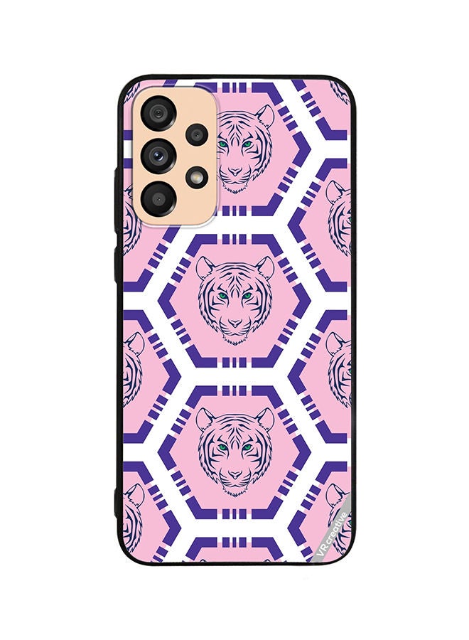 VR CREATIVE Protective Case Cover For Samsung Galaxy A72 Tiger Pink And Purple Design Multicolour - Image 1