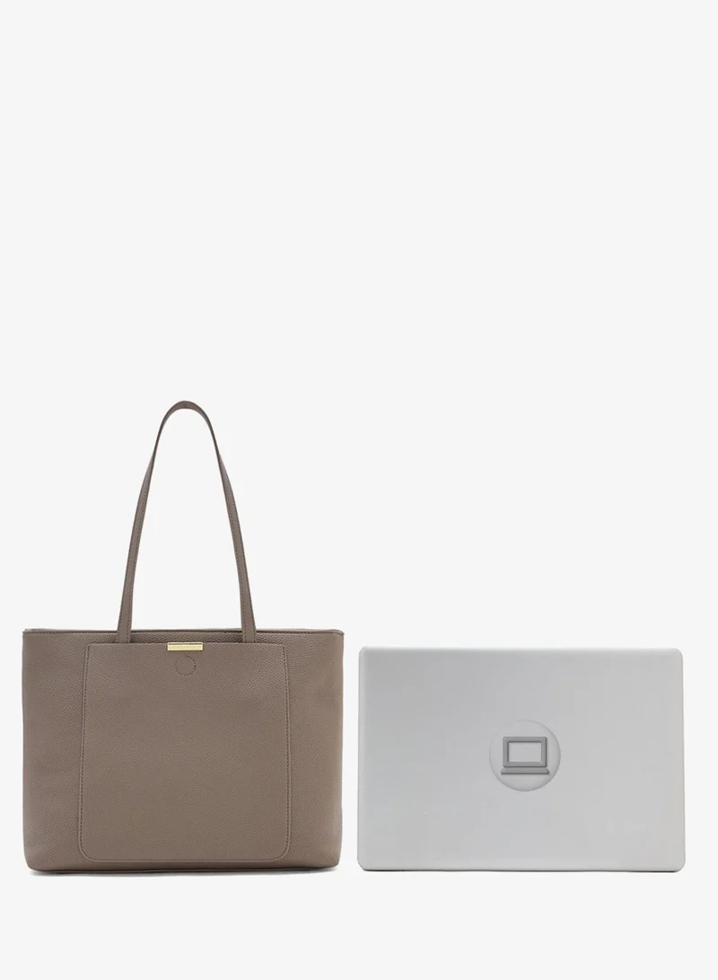 ELLA Grey classic tote bag with top handle for Women | Best Price UAE